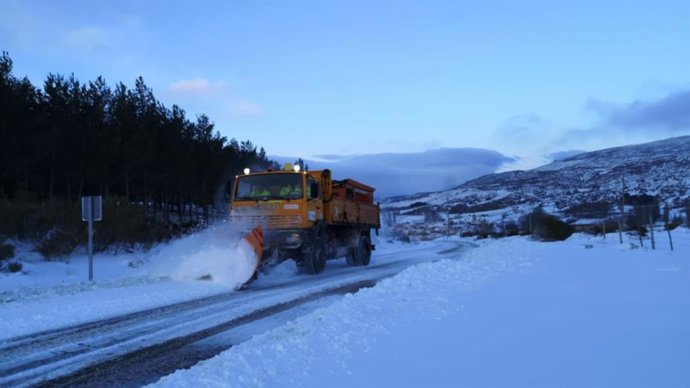 Nevada 21 de enero de 2020 en la AV-P-510 en Cepeda la Mora