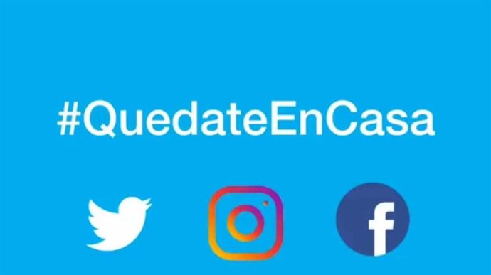 Logo de la campaña #quedateencasa