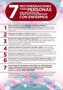 Uno de los folletos de la Junta con recomendaciones ante el Coronavirus.