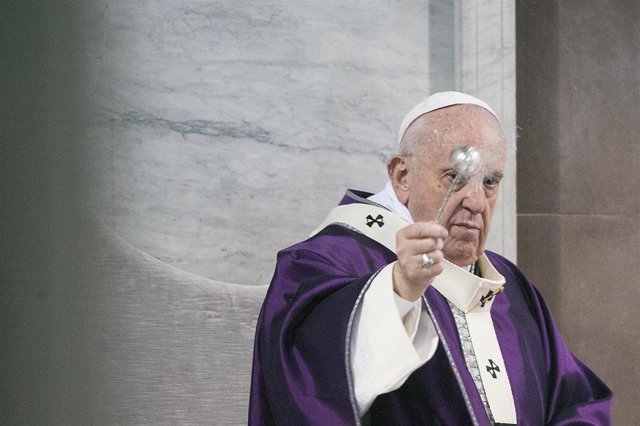 El Papa en la misa del Miércoles de Ceniza el pasado mes de febrero