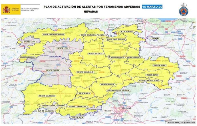 Fase de Alerta del protocolo de vialidad por nieve.