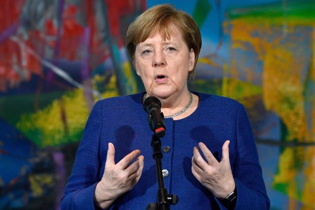 Angela Merkel comparece ante la prensa en Berlín