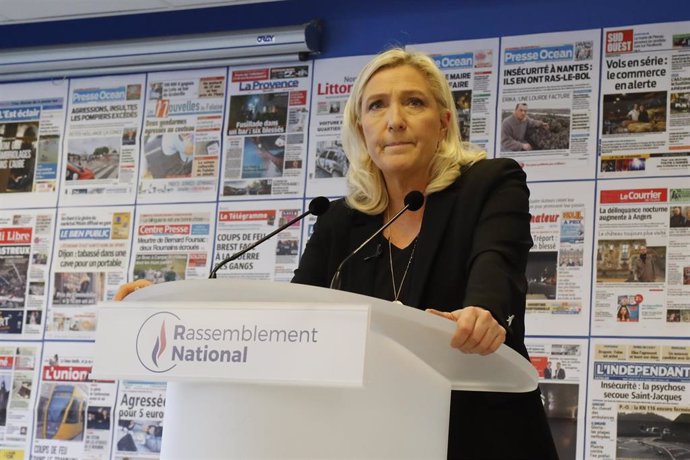 Marine Le Pen, líder de Reagrupación Nacional
