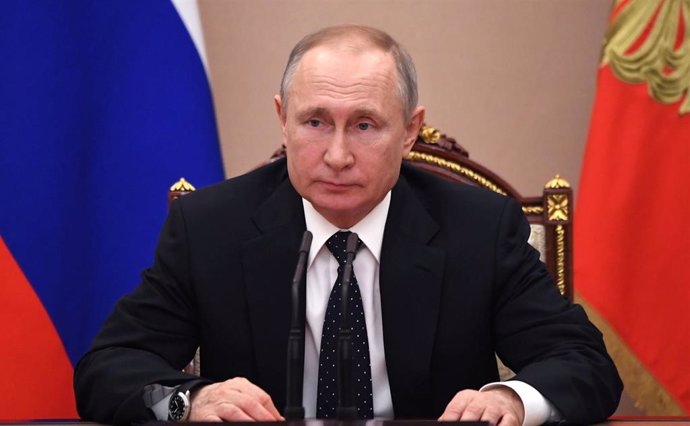El presidente de Rusia, Vladimir Putiin, en Moscú