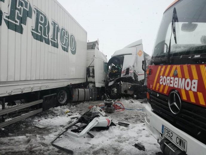 Imagen facilitada por la Diputación de Soria sobre el accidente