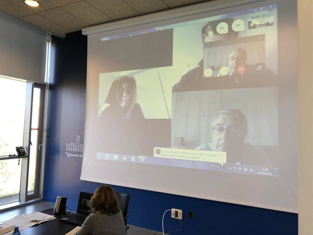 Multiconferencia del presidente de la Diputación Francisco Salado con jefes de servicio de la institución ante el coronavirus