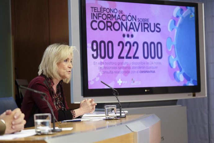 Verónica Casado durante la rueda de prensa posterior al Consejo de Gobierno extraordinario.