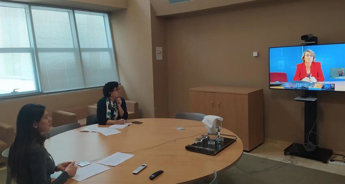 La consellera Carolina Pascual mantiene una videoconferencia este lunes.
