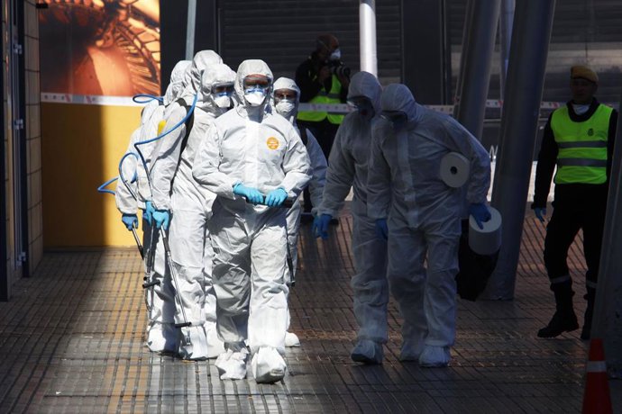 Imagen de recurso de efectivos de la UME actuando en Málaga por el coronavirus.