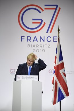 Boris Johnson en el G-7 celebrado en Biarritz en agosto de 2019 (Andrew Parsons / i-Images / Contacto)