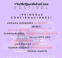 El festival #YoMeQuedoEnCasa regresa el próximo fin de semana con Vanesa Martín, Beret o Guitarricadelafuente