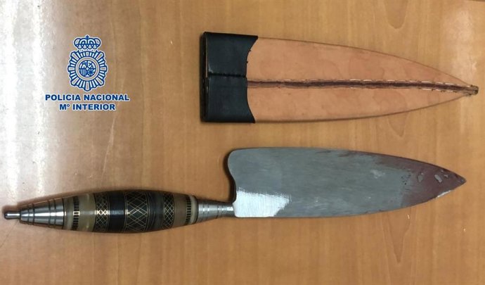 Cuchillo incautado