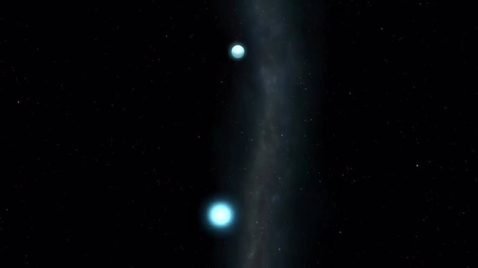 Restos pulsantes de una estrella quemada en un binario eclipsante