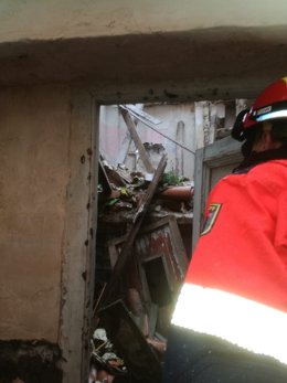 Una vivienda en Teruel se derrumba sin ocasionar daños personales.