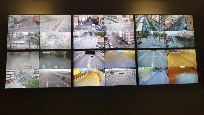 Imagen del control de tráfico en Murcia