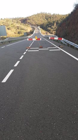 Corte de carreteras de Huelva de acceso a Portugal. 