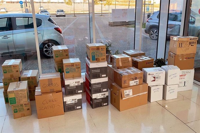 Material clínico recopilado por la Universidad de Málaga entre diversas facultades para ponerlo a disposición de las autoridades sanitarias.