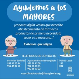 Campaña del  Ayuntamiento de Fuengirola de ayuda a los mayores