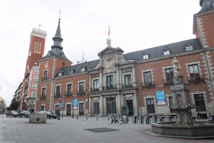 Exterior del Ministerio de Asuntos Exteriores, Unidad Europea y Cooperación durante el estado de alarma decretado por el coronavirus, en Madrid (España), a 16 de marzo de 2020.