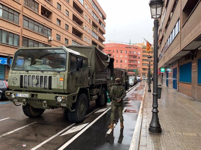 Militares en la calle como parte de la 'Operación Balmis' de lucha contra el coronavirus