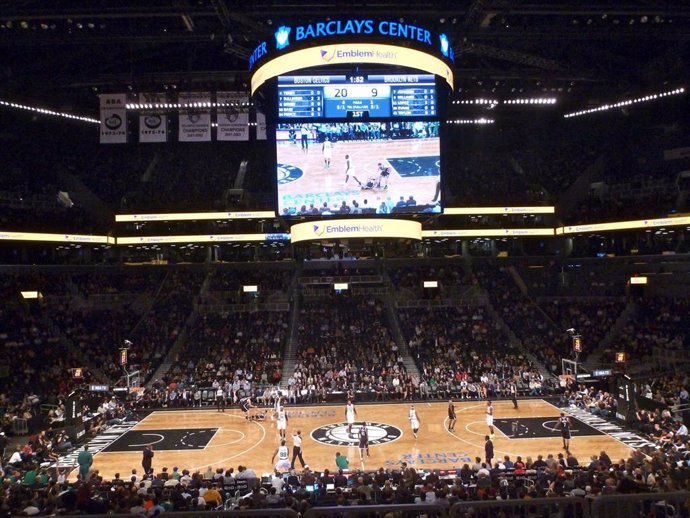 Vista general del Barclays Center, el pabellón de los Brooklyn Nets