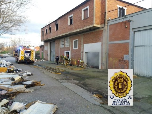 Imagen facilitada por la Policía de Valladolid sobre el lugar de los hechos protagonizados por los jóvenes