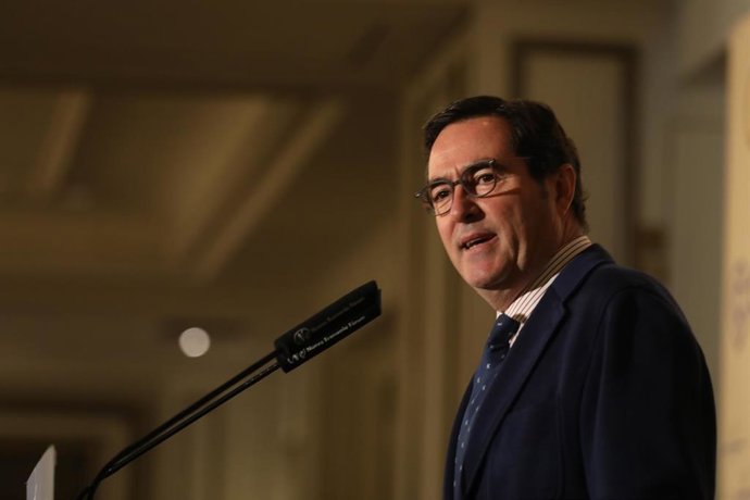 El presidente de la CEOE, Antonio Garamendi