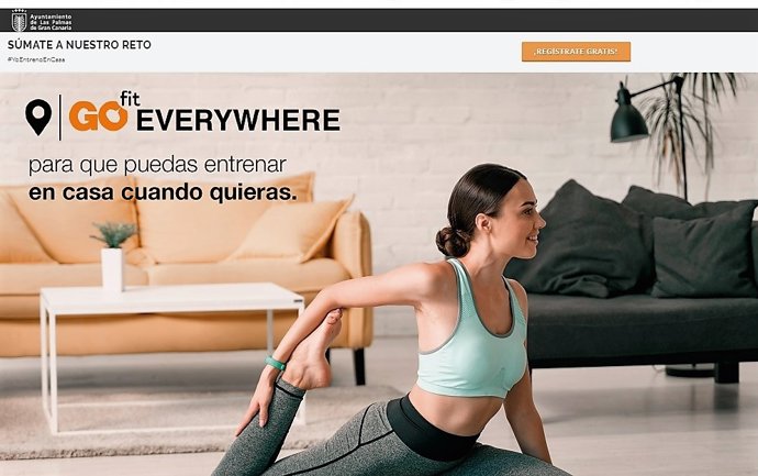 El Ayuntamiento y los centros GO fit ofrecen una aplicación con programas de ejercicios para los ciudadanos de la capital grancanaria