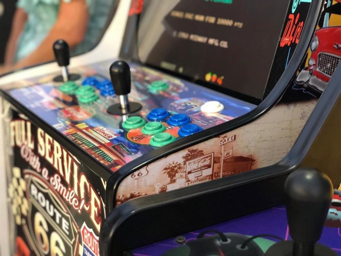 Una antigua máquina recreativa.