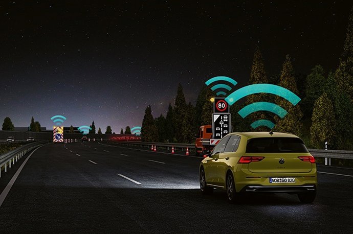 Imagen del sistema de Advertencia de Peligro Local de Volkswagen.