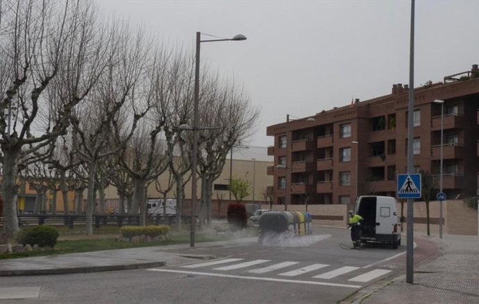 Limpieza de calles en Mollerussa