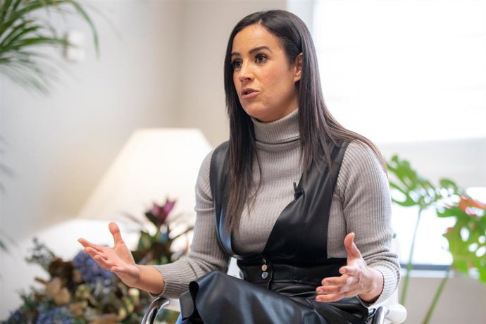 La vicealcaldesa de Madrid, Begoña Villacís, durante una entrevista con Europa Press en su despacho del Ayuntamiento. Archivo. 