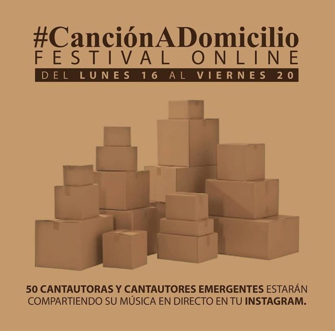 Cartel de '#CanciónADomicilio'.