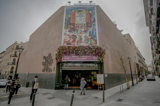 Mercado municipal en Madrid
