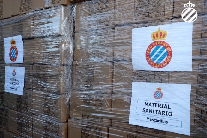 Fútbol.- El Espanyol dona 6.000 mascarillas a centros médicos y hospitalarios