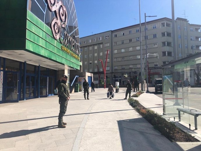 Militares desplegados por Vigo por el coronavirus