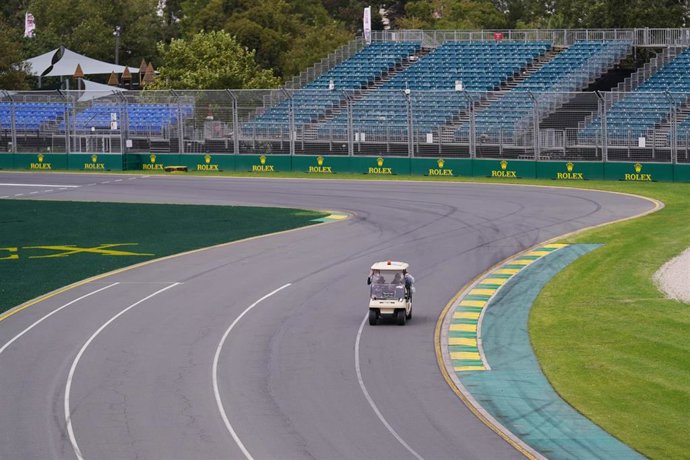 Albert Park, circuito de Melbourne, en la jornada de cancelación del Gran Premio de 2020 por el coronavirus