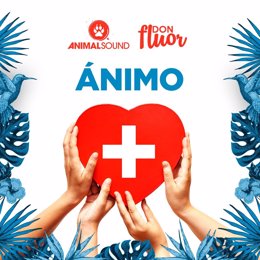 Cartel de apoyo a los profesionales sanitarios elaborado por el Festival 'Animal Sound'
