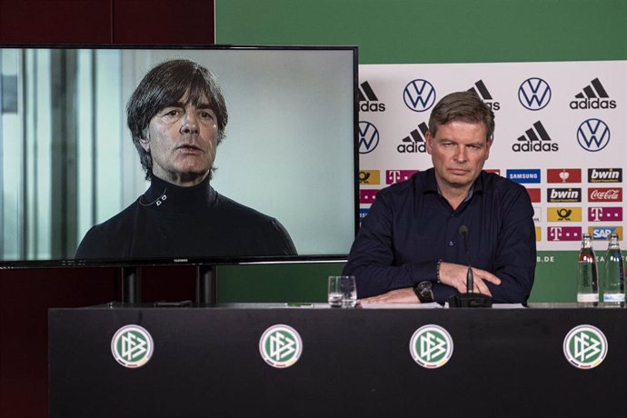 DFB video press conferencen in Frankfurt