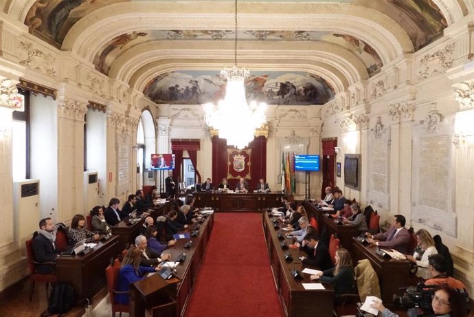 El pleno del Ayuntamiento de Málaga en una imagen de archivo 