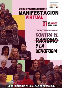 La Plataforma Ciudadana contra el Racismo y la Xenofobia convoca una movilización virtual este sábado.