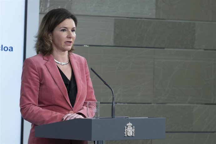 La secretaria general de Transportes y Movilidad, María José Rallo, durante una rueda de prensa tras una reunión del Gabinete del Seguimiento del  coronavirus