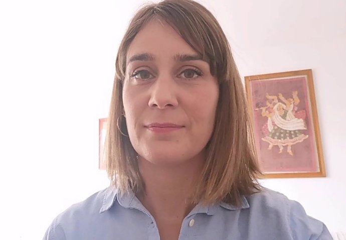 La líder de los comuns en el Parlament, Jéssica Albiach, en un vídeo dirigido a los medios.