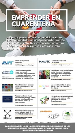 Cartel 'Emprender la cuarentena