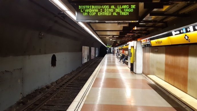 L'estació de Verdaguer de la L4 del Metre de Barcelona