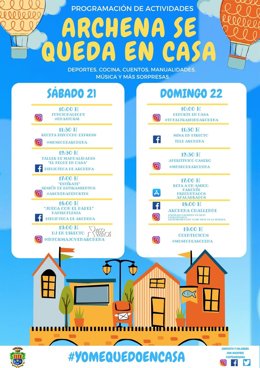 Ayuntamiento de Archena promueve una programación de actividades a través de las Redes Sociales para amenizar esta etapa de confinamiento