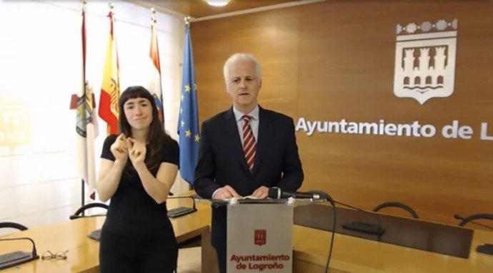 El alcalde de Logroño, Pablo Hermoso de Mendoza, comparece ante la crisis del Coronavirus COVID-19