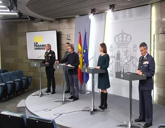 Rueda de prensa en Moncloa tras la reunión del Comité Técnico de Gestión del Coronavirus