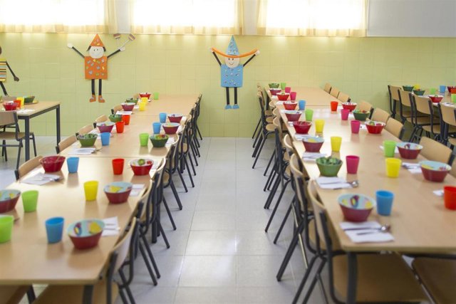 El comedor de un colegio infantil.