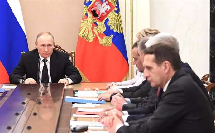 Vladimir Putin preside una reunión del Consejo de Seguridad